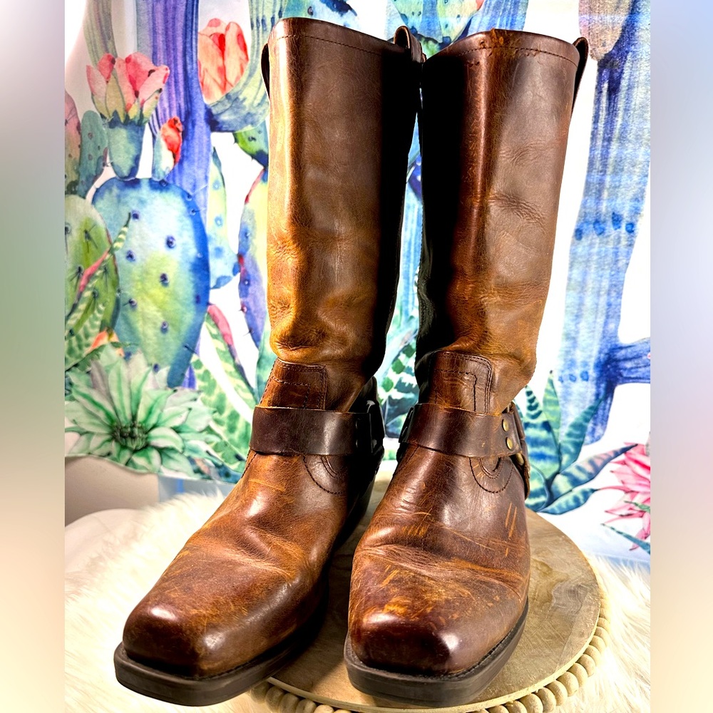 MOSSIMO HARNESS LEATHER BOOTS
